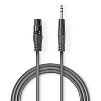 Nedis Kabelis Nedis XLR F - 6.35mm M 1.5m COTH15110GY15