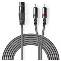 Nedis Kabelis Nedis XLR F - 2x RCA M 1.5m COTH15220GY15