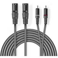 Nedis Kabelis Nedis 2x XLR M - 2x RCA M 1.5m COTH15210GY15