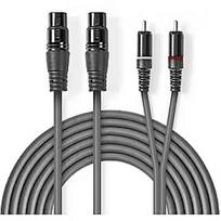 Nedis Kabelis Nedis 2x XLR F - 2x RCA M 1.5m COTH15230GY15