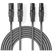 Nedis Kabelis Nedis 2x XLR M - 2x XLR F 5m COTH15030GY50
