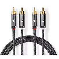 Nedis Kabelis Nedis 2x RCA - 2x RCA 2m CATB24200GY20