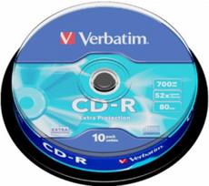 Verbatim CD-R Matrices 700MB 1x-52x Extra Protection, 10 Pack Spindle