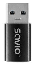 Savio Adapter AK-81 USB-A to USB-C Black