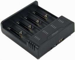 Gembird USB 4-slot NiMH + Li-ion Fast Battery Charger Black