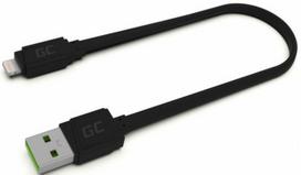 GREEN CELL USB-A Male to Lightning Male with Fast Charging 25cm Black Cable