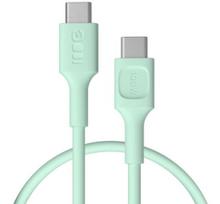GREEN CELL Kabelis PowerFlex Fast Charging USB Type-C Male - USB Type-C Male 100W Mint Green 2m