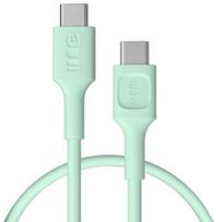 GREEN CELL Kabelis PowerFlex Fast Charging USB Type-C Male - USB Type-C Male 100W Mint Green 0.3m
