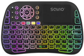 Savio Keyboard ARGB Mini Bluetooth + 2.4 GHz Black