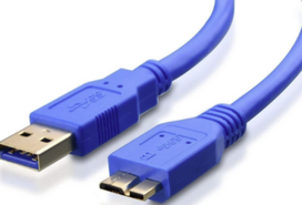 Brackton USB-A Male to USB Micro B Male Cable 1m Blue