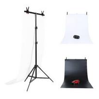 Foto studijos fonų laikiklis Puluz 70x200cm + Fono drobės 2 vnt DCA0976