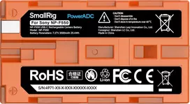 Smallrig 4971 NP-F550 USB-C ladattava kameran akku (oranssi)