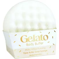 BOMB COSMETICS_Body Buffer dušo kempinėlė Sticky Toffee