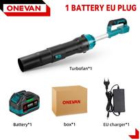 ONEVAN 8000W Šepečiams Nenaudojantis Elektrinis Turbo Pūstuvas Jet Ventiliatorius 400M/S Belaidis Rankinis Lapų Pūstuvas Dulkių Pūtimo Pašalinimo Įrankis 21V 18V Akumuliatoriui 1*928VF Battery-EU