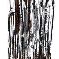 Pakabinama dekoracija, folijos uždanga, sidabrinė, 100 x 190 cm