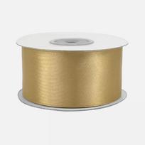 Atlasinė dekoratyvinė juostelė RainBow® 51 mm, spalva šviesaus aukso, 25 m
