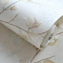 Tapetai Retro Amerikietiški Kaimiški Pastoraliniai Tapetai Neaustiniai 3D Trijų Matmenų Smulkus Reljefas Miegamojo Svetainės TV Fonui 11133 lavender beige