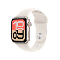 Apple Watch SE 3 GPS + Cellular 44mm Starlight Aluminium Case with Starlight Sport Band - S/M