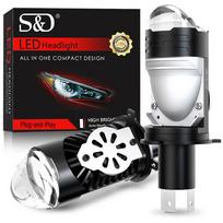 2 vnt. H4 LED dvigubo projektoriaus lęšio automobilio priekinių žibintų lemputės rinkinys motociklui Canbus 90W 30000LM didelės mažos šviesos su turbo moto lempa LHD 6000K balta H4/9003/HB2 Hi/Lo