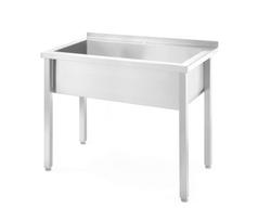 Stalas su vienu plovimo vonia, suvirintas, HENDI, Kitchen Line, 1000x600x(H)850mm