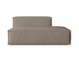 Dešinės pusės modulinė sofa, Nuria, 3 vietų, 110x165x72, šiltai pilka