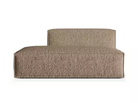 Kairinė modulinė sofa, Nuria, 3 vietų, 110x165x72, kapučino spalvos