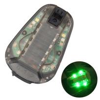 Šalmas Strobe Light Vandeniui atsparus Šalmas montuojamas išgyvenimo žibintas, skirtas lauke Black Shell---Green Light