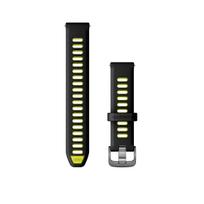 Garmin Quick Release 18 silikoninė laikrodžio apyrankė | Black - Amp Yellow - Silver