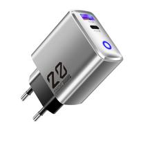 20W USB mobiliųjų telefonų įkroviklis PD greitasis įkrovimas QC3.0 skirtas iPhone 15 pro max Huawei Samsung Xiaomi mobiliojo telefono greito įkrovimo įkroviklis sidabras