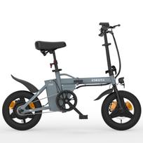 ESKUTE F100 Sulankstomas elektrinis dviratis miesto važinėjimui suaugusiems 250W variklis 36V9Ah baterija 14 colių plačios padangos Elektrinis dviratis Važinėjimui mieste lauke Elektrinis dviratis pilka