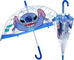 Vaikiškas skėtis PERLETTI Lilo & Stitch, ilg., skaidrus, dm. 70 cm