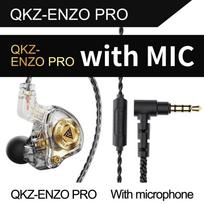 QKZ ENZO PRO Laidinės ausinės į ausį Su dideliu dinaminiu garsiakalbiu ir mikrofonu 3,5 mm Žaidimų ausinės DJ muzikos ausinės juoda