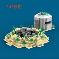 World War II Cannon Bunker Building Block Military Base Trench Model Assembled Toy Moc Set Educational Children Bricks Toy