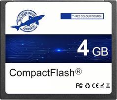 "Dogfish Compact Flash Card" 4GB 133X CF atminties kortelė, skirta profesionaliai fotografijai ir seniems DSLR fotoaparatams