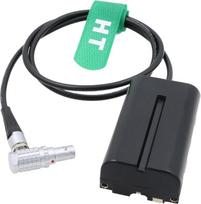 "HangTon" fotoaparato monitoriaus dešiniojo kampo 2 kontaktų NP-F970 F960 F570 F550 manekeno baterijos maitinimo šaltinis, skirtas "Portkeys Atomos Shogun Inferno Ninja