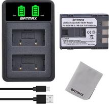 Batmax NB-2L baterijos ir įkroviklio rinkinys, skirtas Canon NB-2L NB-2LH HF R10, PowerShot G7 G9 S30 S40 S45 S50 S60 S70 S80 EOS 350D 400D HV30 HV40 DC300 HG10 IXDVY MY D 3 DDV5 5 DV3 FV M20 M30 M100 M200