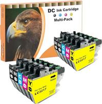 D&C LC3217 LC3219 XL spausdintuvo kasetės, suderinamos su Brother LC-3219XL LC-3217, skirtos Brother MFC-J5330DW MFC-J5335DW MFC-J5730DW MFC-J5930DW MFC-J6530DW MFC-J6930DW MFC-J6935DW (10 vnt.)