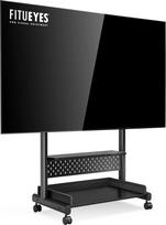 FITUEYES TV stovas Riedantis TV stovas su ratukais Grindų stovas TV vežimėlis 40-85 colių televizoriams Reguliuojamas aukštis Didžiausia 60 kg VESA 600 x 400 mm