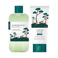 Round Lab For Men Pine Calming  Cica Set - rinkinys vyrams: veido prausiklis 40 ml,  veido kremas 75 ml, tonikas 200 ml