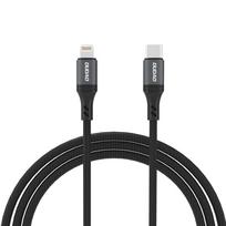 Dudao L3CL USB-C – Lightning 30W Braided Cable 1.2m – juodos spalvos