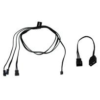 Alphacool Digital RGB LED Y-cable 3-way with JST connector, black – 60cm