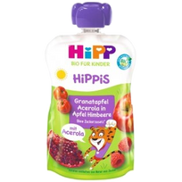 HIPP Apple, Raspberry, Pomegranate (1 year) tyrelė, 100 g