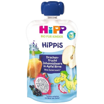 HIPP Apple, Pear, Blackcurrant (1 year) tyrelė, 100 g