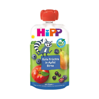 HIPP Red Fruit Apple Pear (1 year+) tyrelė, 100 g