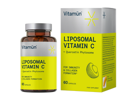 VITAMUN Liposomal Vitamin C + Quercetin Phytosome kapsulės, 60 vnt.
