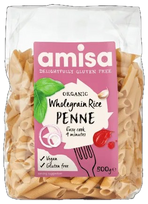 AMISA Bio Penne ekologiški, be glitimo ryžių makaronai, 500 g