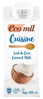 ECOMIL Coconut Milk, kokosų kremas kulinarijai, 200 ml