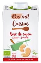 ECOMIL Bio Cuisine Cashew, anakardžių  kremas kulinarijai, 500 ml