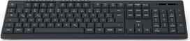 "Hama WK-200" belaidė klaviatūra su baterijomis, ergonomiškas rašymo pojūtis, tylūs klavišai, USB imtuvas, multimedijos klavišai, skaičių klaviatūra, vokiškas QWERTZ išdėstymas, juoda