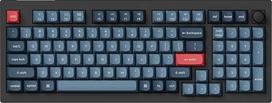 "Keychron V5 Max" belaidė belaidė mechaninė klaviatūra, 2,4 GHz / Bluetooth / laidinė, 3 režimai, 100 klavišų, RGB apšvietimas, QMK / VIA programuojamos makrokomandos, "Hot-Swap Gateron Jupiter